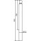 Dekorativ puller | st�lr�r � 102 mm | fastmonteret, til indst�bning i beton med jordanker, total l�ngde ca. 1300 mm | uden �je